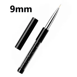 Pędzelek do zdobień paznokci BLACK 9 mm – precyzyjny liner z osłonką | NILO Perfect Nails